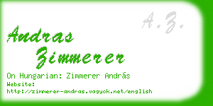 andras zimmerer business card